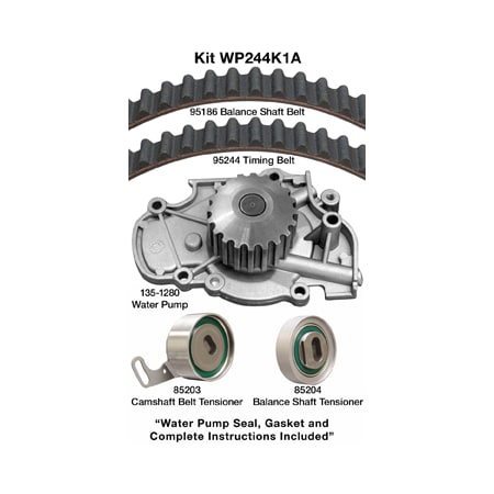Dayco 94-02 Acura/Honda/Isuzu 2.2/2.3L Water Pump Kit, Wp244K1A WP244K1A